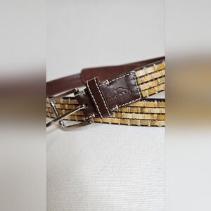 Tommy Bahama Leather Woven Belt